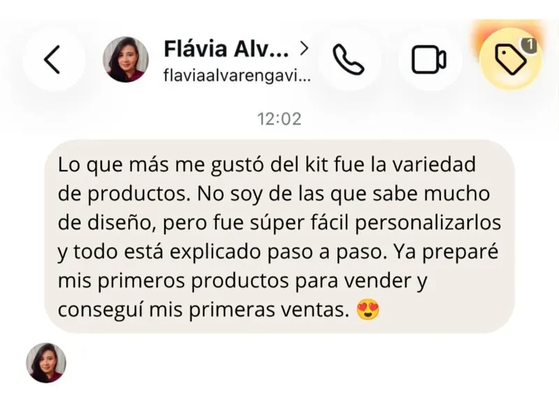 Testimonio de clienta 2 sobre el kit de invitaciones digitales